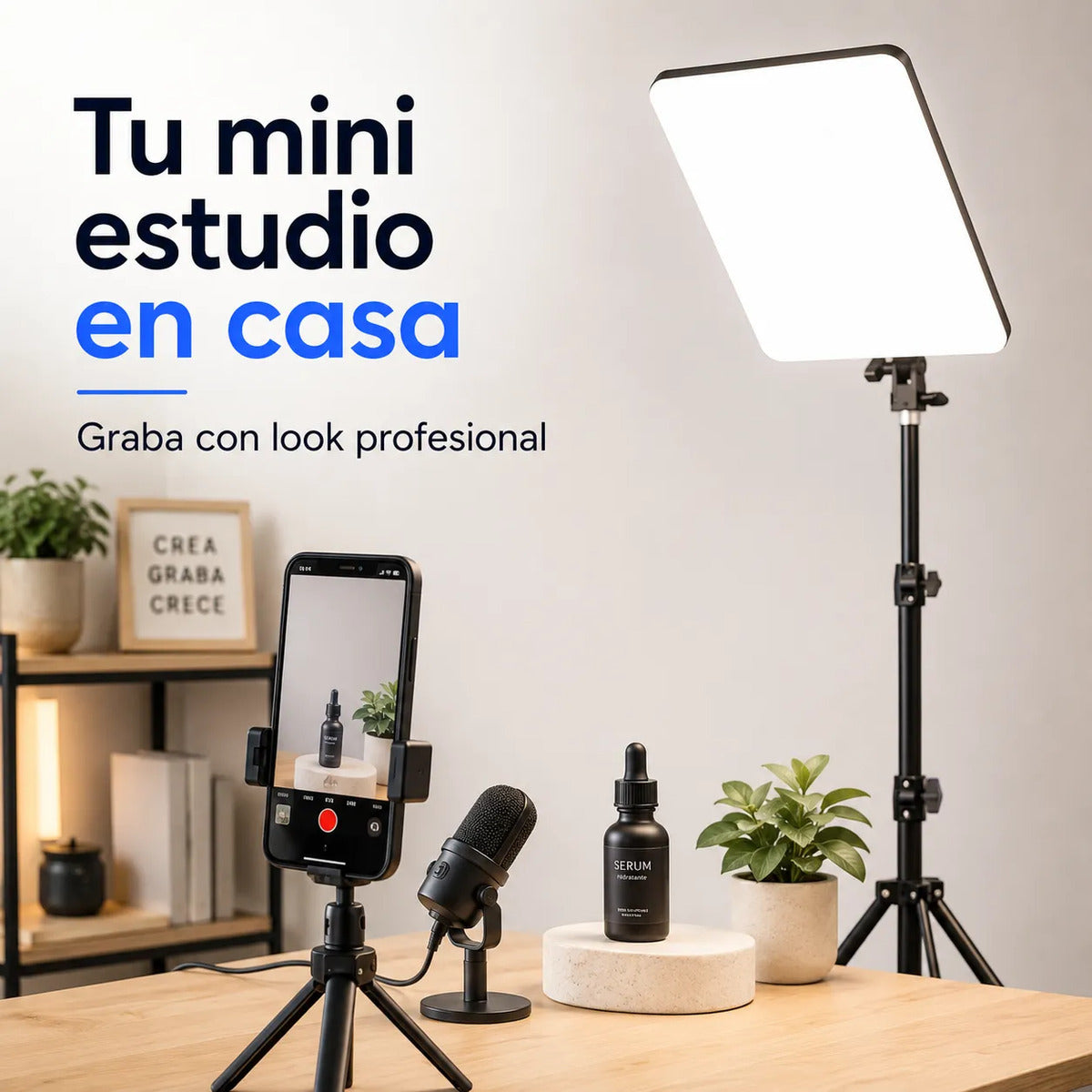 Luz Panel Led Estudio Iluminacion Regulable Uniforme Pl48