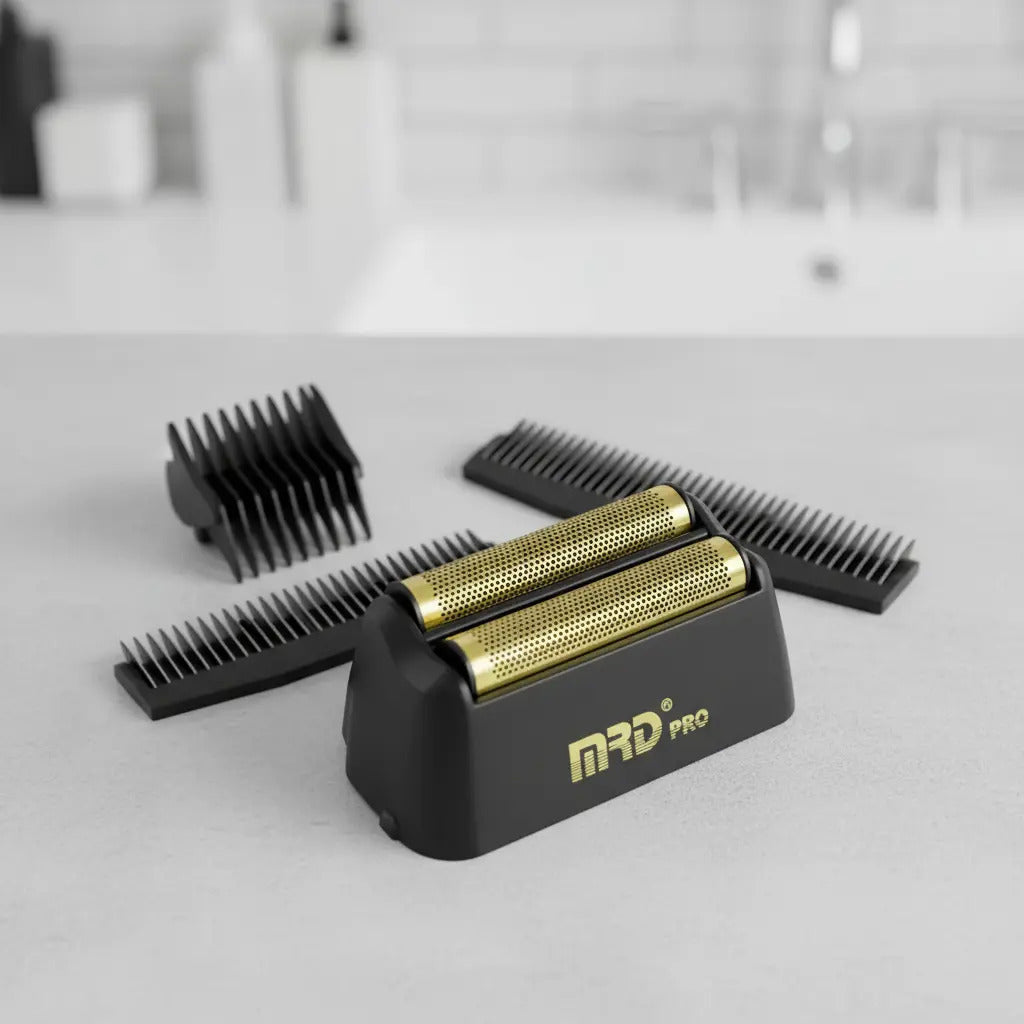 Repuesto Shaver Vector Mrd Con Mallas Y Cuchillas Negro Gold