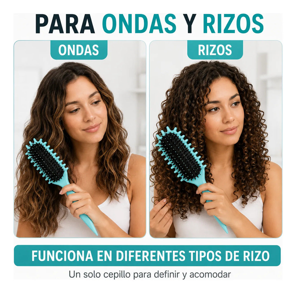 Cepillo Rizos Ondulados Define Acomoda Forma