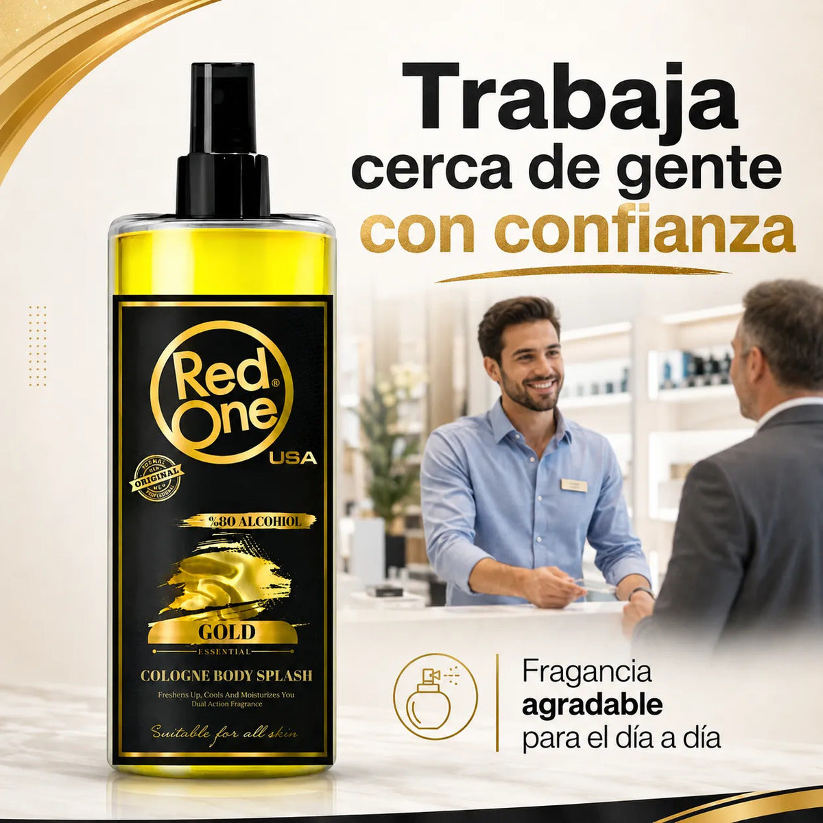 Red One Gold Body Splash 400ml Colonia Masculina Spray