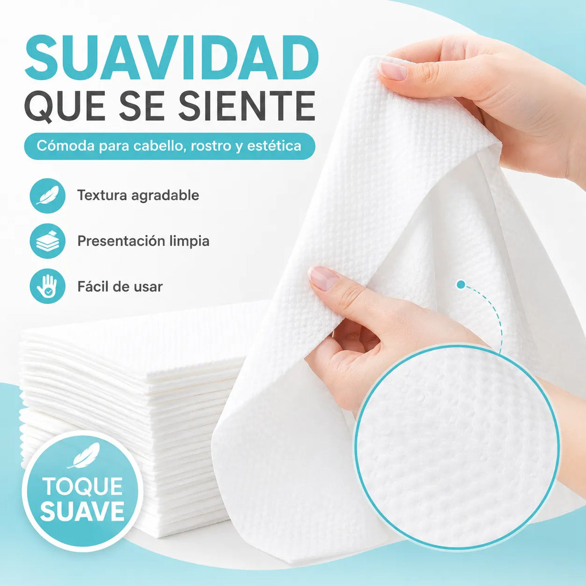 Pack 100 Toallas Desechables Para Cabello Uso Profesional