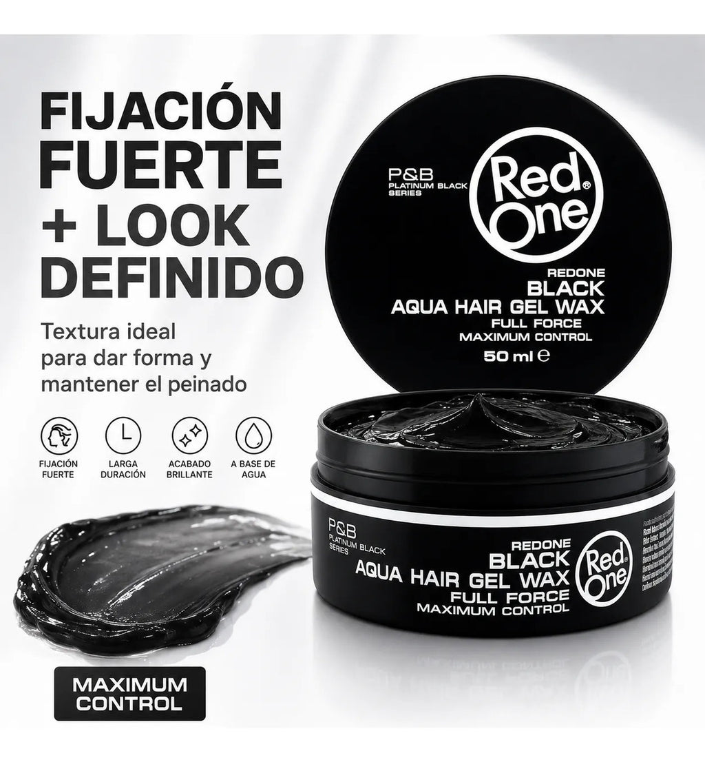 Cera Gel Para Cabello Full Force Control Red One Black150ml