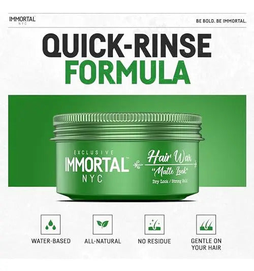 Cera Immortal NYC Iconic Men Cream Pomade - Fijación Media/Fuerte Mate 50ml