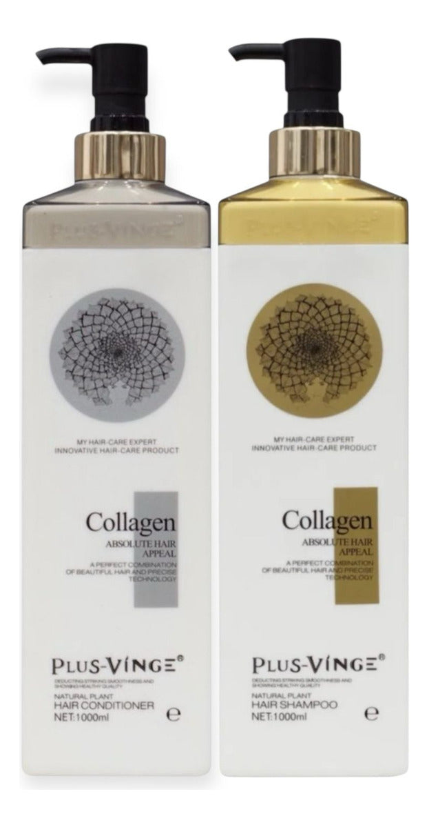 Set Plus-Vinge Collagen 1L: Shampoo y Acondicionador - Nutrición Intensiva