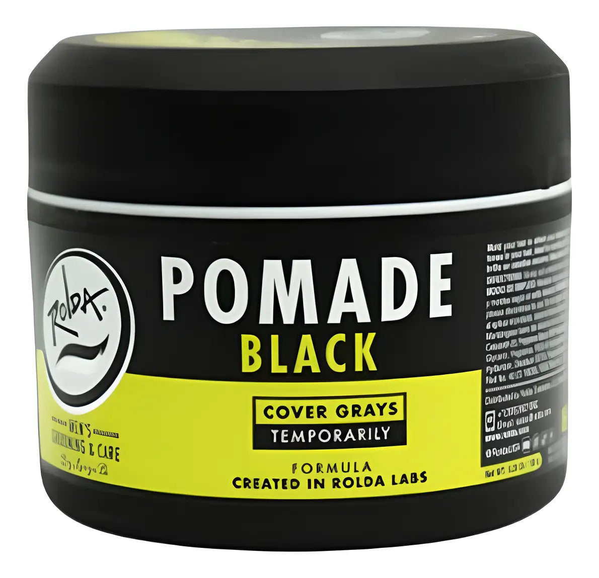 Pomada Cubre Canas Rolda Black 115g - Fijación y Brillo Medio