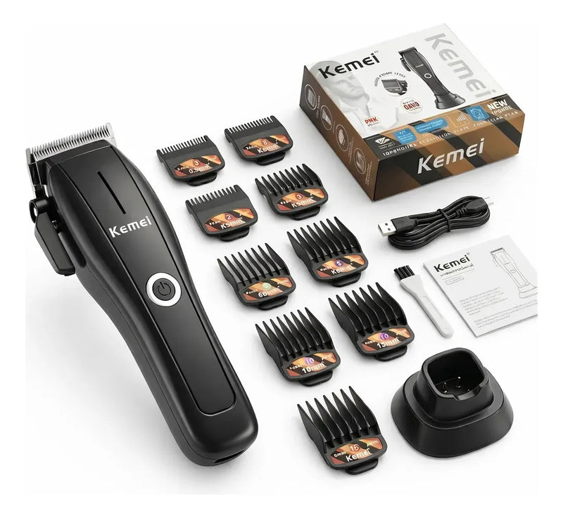Maquina Corta Pelo Kemei 2286 Cortadora Cabello Negro Barber