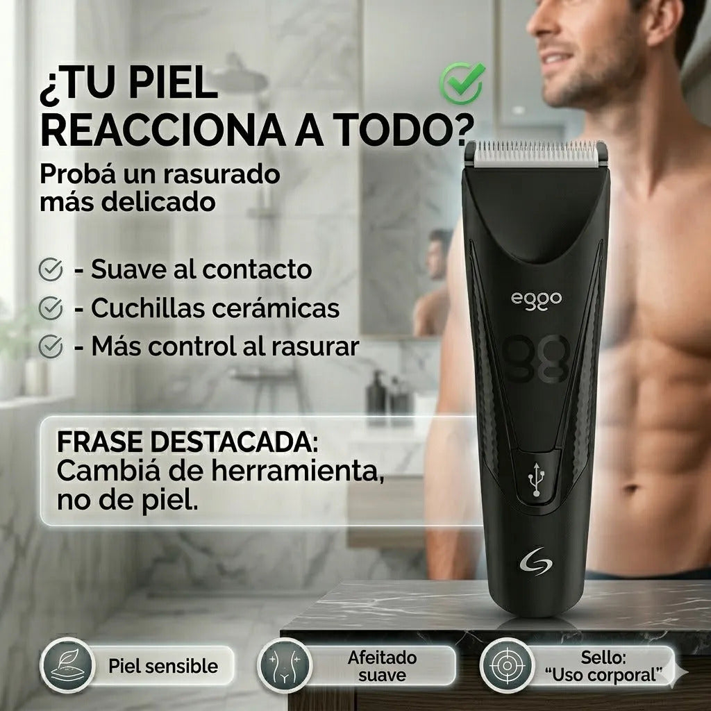 Afeitadora Corporal Gama Eggo Rasuradora Inalámbrica Usb