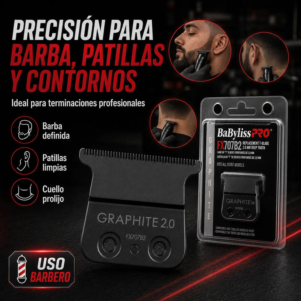 Cuchilla Babyliss Fx707b2 Para Líneas Precisas Graphite 2.0