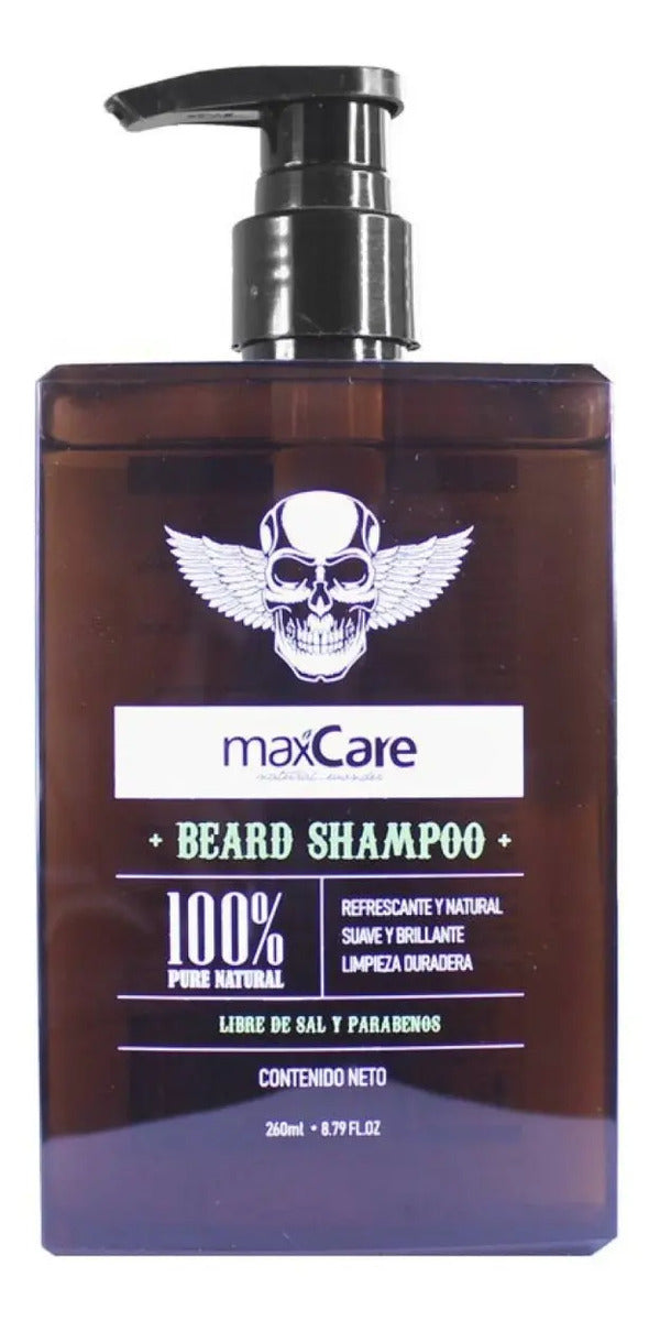 Shampoo para Barba Max Care Profesional - Natural, Sin Sal ni Parabenos