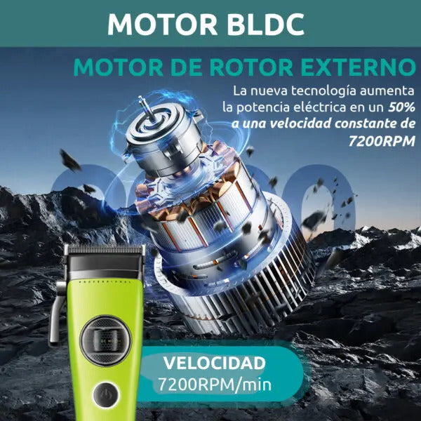 Máquina VGR V-880C Clipper Profesional 7200 RPM Motor BLDC Cerámica