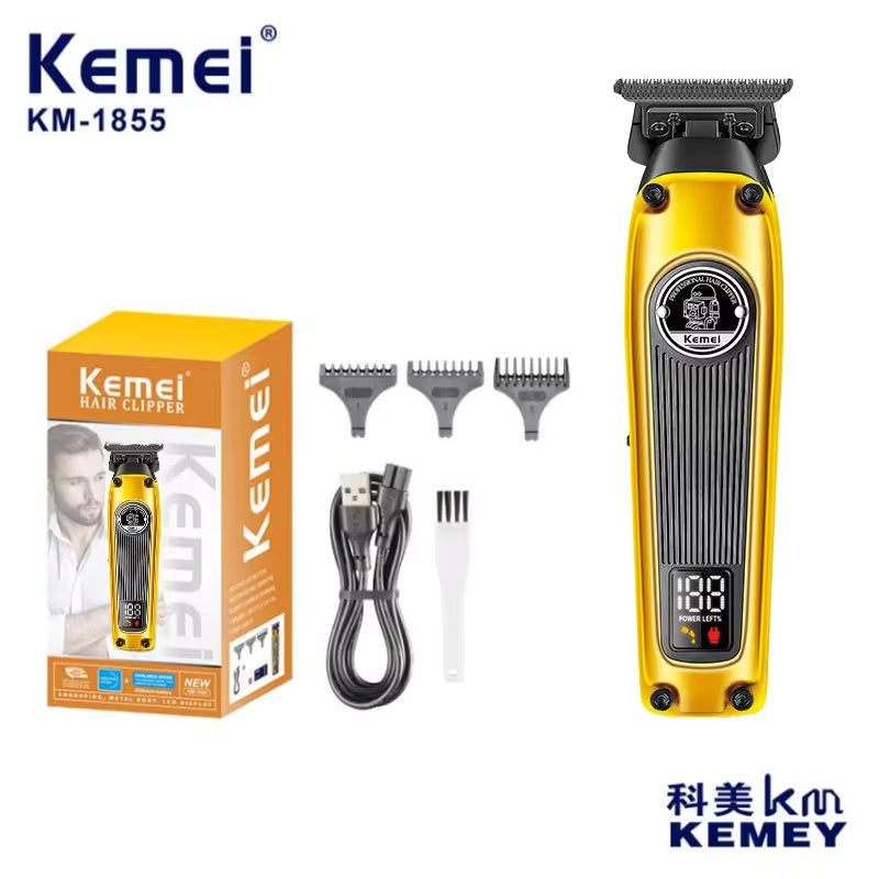 COMBO BARBERIA PROFESIONAL 3 MAQUINAS KEMEI + MALETIN DE MANO + INSUMOS
