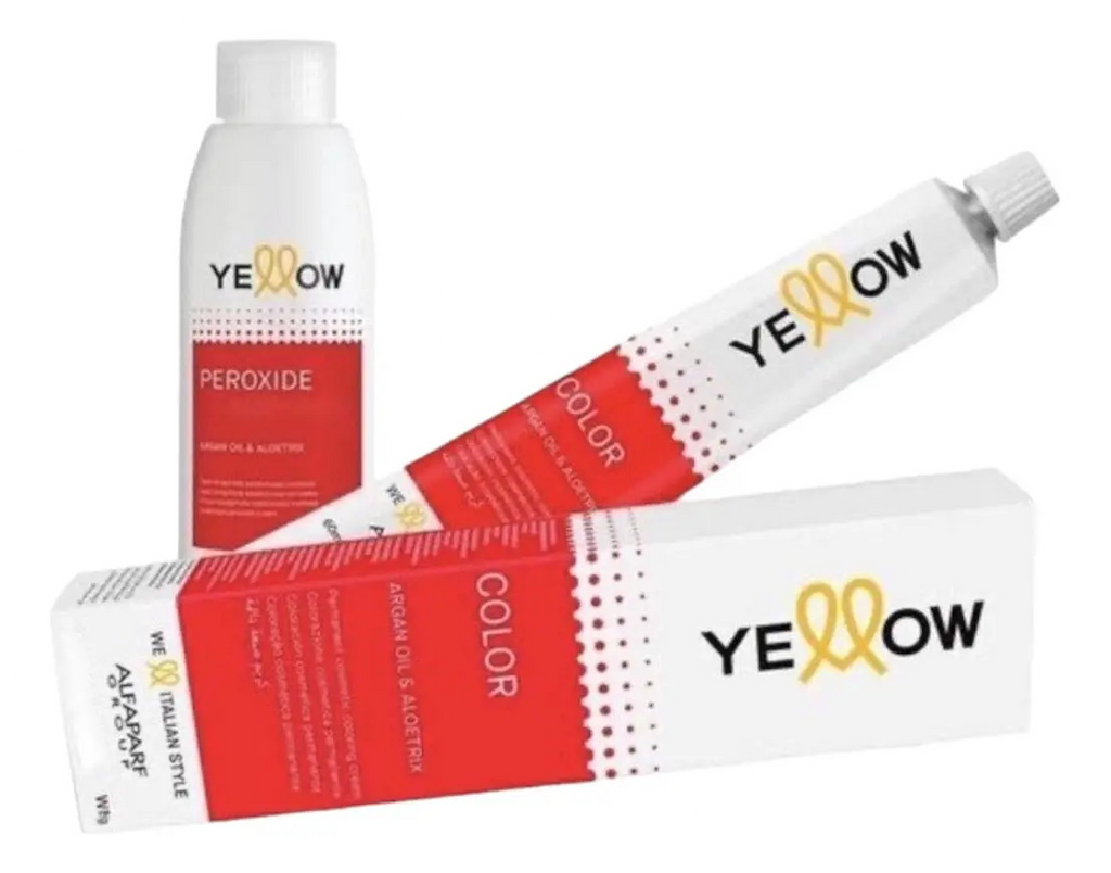 Tintura Yellow Alfaparf 100ml + Oxidante 150ml Permanente Profesional