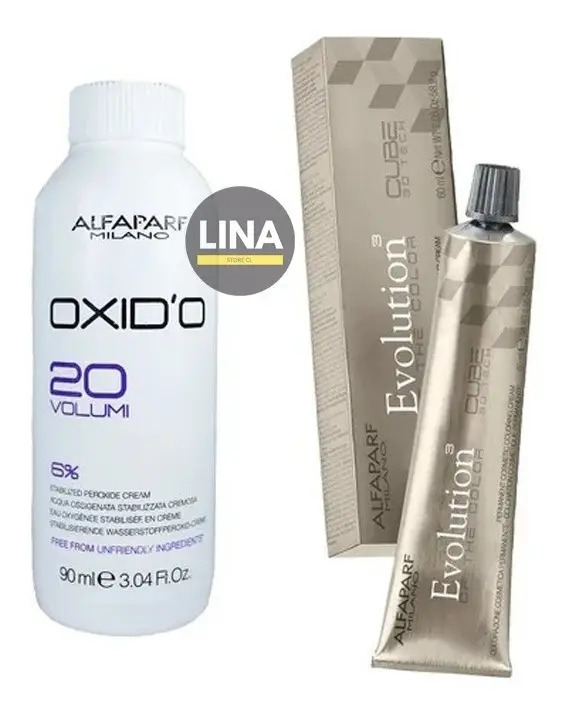 Tintura Alfaparf Evolution 60ml + Oxidante 90ml Profesional Permanente