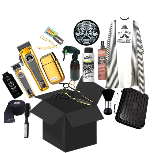 COMBO BARBERIA PROFESIONAL 3 MAQUINAS KEMEI + MALETIN DE MANO + INSUMOS